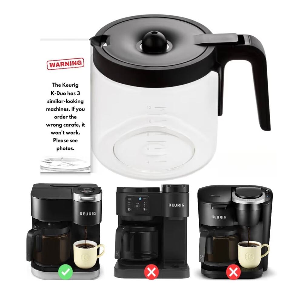 New Replacement 12-Cup Coffee Pot Carafe for Keurig K-Duo